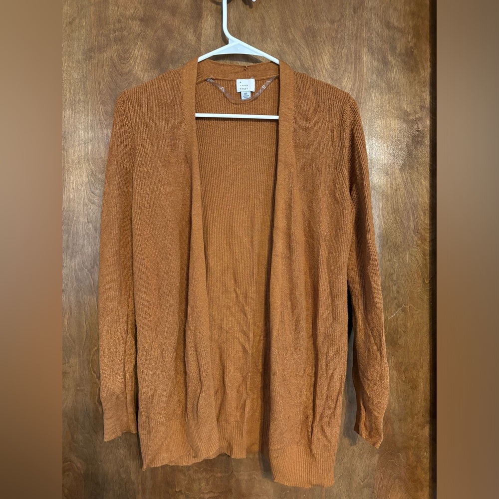 A NEW DAY MUSTARD CARDIGAN